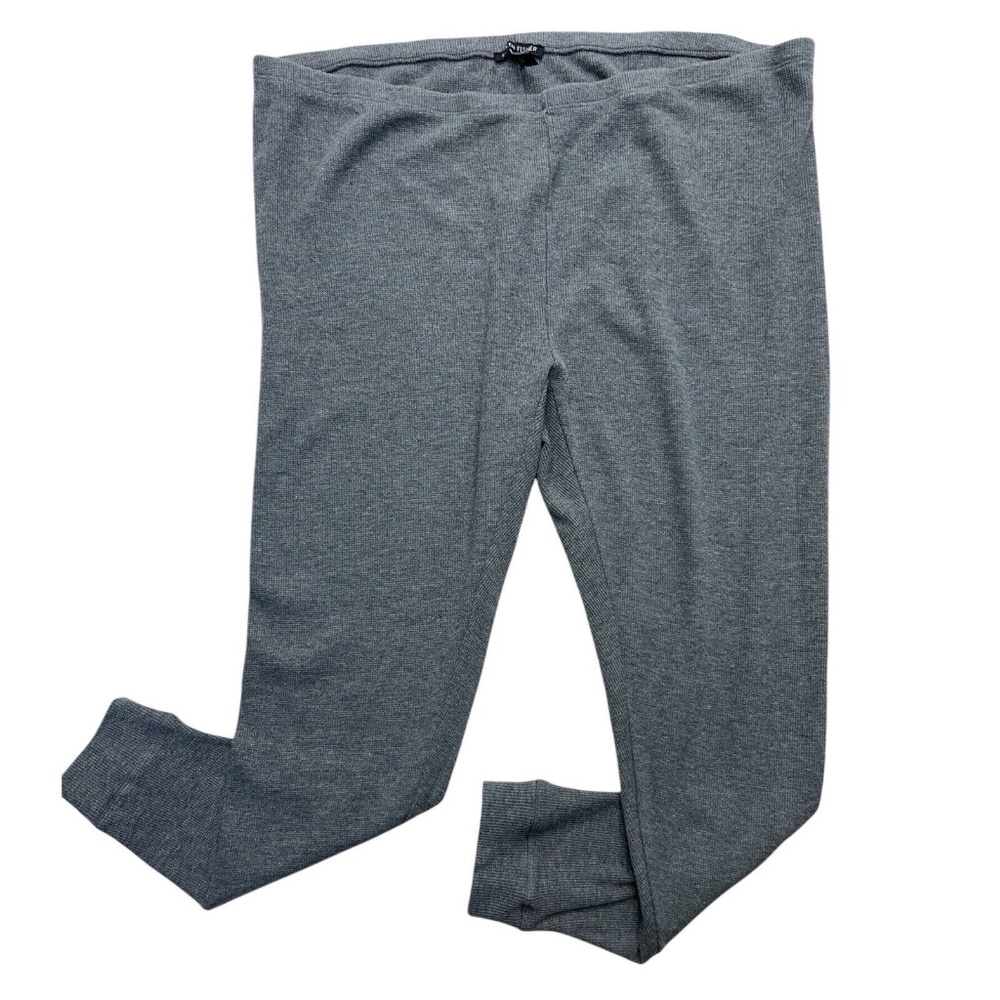 Eileen Fisher Joggers Women 2X Gray Thermal Waffle Knit Pull On‎ Gray Stretch
